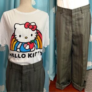 vintage striped trouser pants.- 35" waist